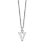 14K White Gold Cutout Initial Necklace view