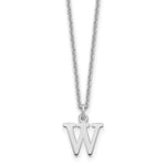 14K White Gold Cutout Initial Necklace view