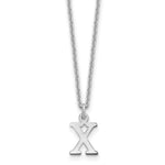 14K White Gold Cutout Initial Necklace view