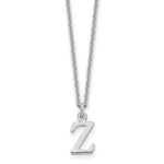 14K White Gold Cutout Initial Necklace view