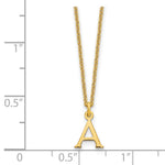 14K Yellow Gold Cutout Initial Necklace view 2