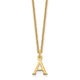 14K Yellow Gold Cutout Initial Necklace