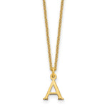 14K Yellow Gold Cutout Initial Necklace view