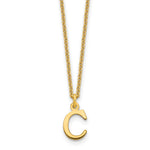 14K Yellow Gold Cutout Initial Necklace view