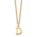 14K Yellow Gold Cutout Initial Necklace view