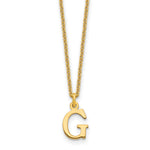 14K Yellow Gold Cutout Initial Necklace view