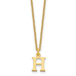 14K Yellow Gold Cutout Initial Necklace view