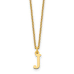 14K Yellow Gold Cutout Initial Necklace view