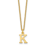 14K Yellow Gold Cutout Initial Necklace view
