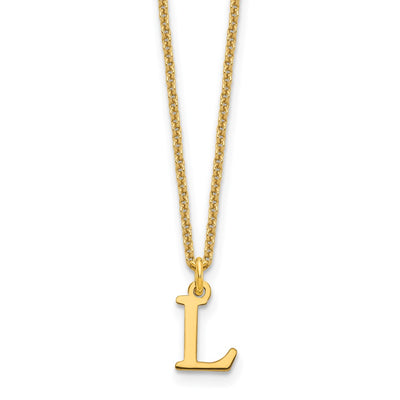 14K Rose Gold Cutout Initial Necklace