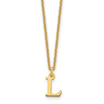 14K Yellow Gold Cutout Initial Necklace view