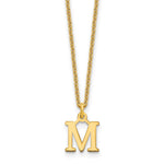 14K Yellow Gold Cutout Initial Necklace view