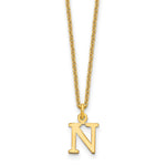 14K Yellow Gold Cutout Initial Necklace view