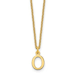 14K Yellow Gold Cutout Initial Necklace view