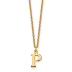 14K Yellow Gold Cutout Initial Necklace view