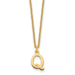 14K Yellow Gold Cutout Initial Necklace view