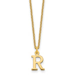 14K Yellow Gold Cutout Initial Necklace view
