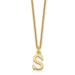 14K Yellow Gold Cutout Initial Necklace view