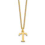 14K Yellow Gold Cutout Initial Necklace view