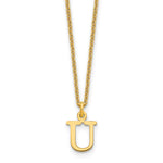 14K Yellow Gold Cutout Initial Necklace view