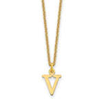 14K Yellow Gold Cutout Initial Necklace view