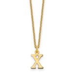 14K Yellow Gold Cutout Initial Necklace view