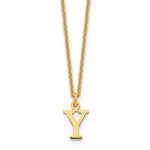 14K Yellow Gold Cutout Initial Necklace view