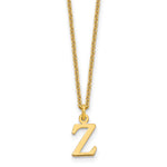 14K Yellow Gold Cutout Initial Necklace view