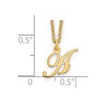 Sterling Silver Gold-plated Initial Necklace view 3