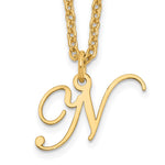 Sterling Silver Gold-plated Initial Necklace view