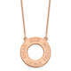 14K Rose Gold Circle with 4 Name Necklace