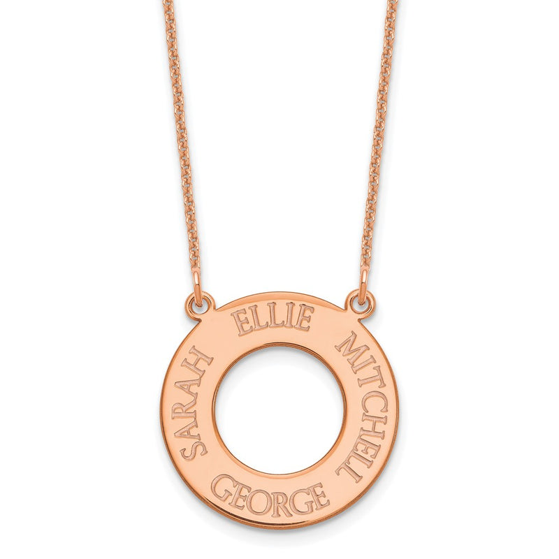 14K rose gold name necklace