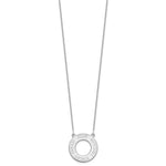 10K White Gold Circle with 4 Name Necklace view