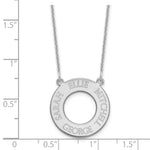 10K White Gold Circle with 4 Name Necklace view