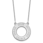 10K White Gold Circle with 4 Name Necklace view