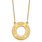 14K Yellow Gold Circle with 4 Name Necklace view