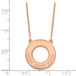 14K Rose Gold Circle with 3 Name Necklace view