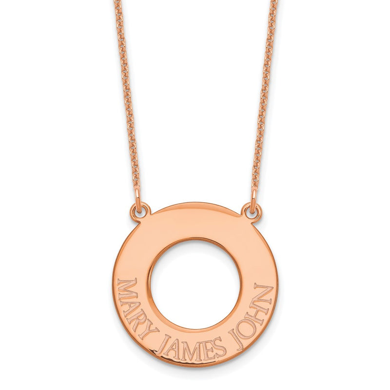 14K rose gold name necklace