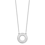 14K White Gold Circle with 3 Name Necklace view