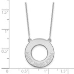 10K White Gold Circle with 3 Name Necklace view