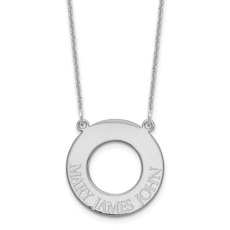 14K white gold name necklace