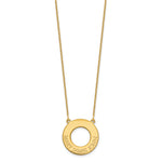 14K Yellow Gold Circle with 3 Name Necklace view