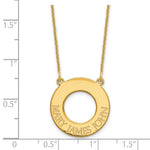 14K Yellow Gold Circle with 3 Name Necklace view