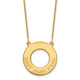 14K Yellow Gold Circle with 3 Name Necklace