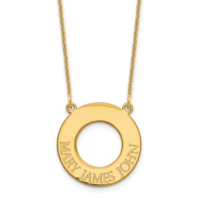 14K yellow gold name necklace