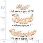 Sterling Silver/Gold-plated Curved Name Plate view 20