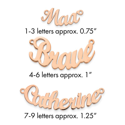 Sterling Silver/Gold-plated Curved Name Plate