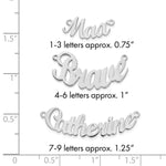Sterling Silver/Gold-plated Curved Name Plate view 10