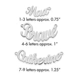 Sterling Silver/Gold-plated Curved Name Plate view 6