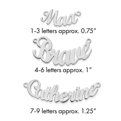 Sterling Silver/Gold-plated Curved Name Plate